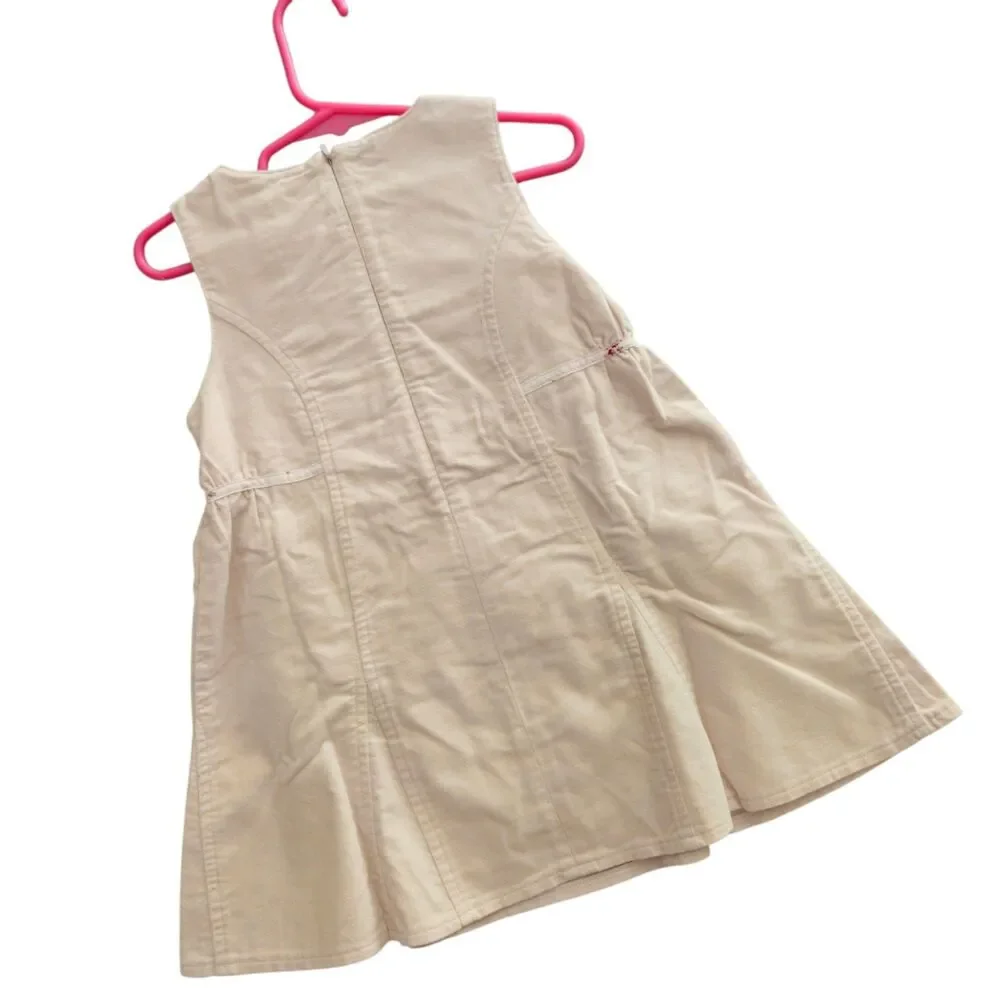 Vintage Gymboree Dress Size 18-24 Months Pink Corduroy Pinafore Y2K Deadstock